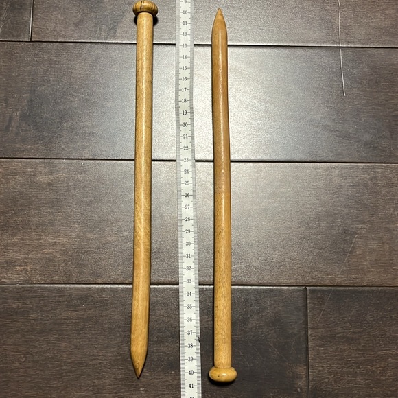 Wooden knitting needles vintage - Picture 2 of 6